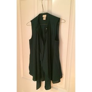 H&M. Dark Green Sleeveless blouse. Size: US 2.